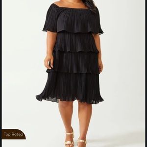 Arula Black MIDI Adeline Dress